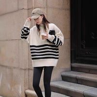 Winter New Stand Collar Pregnant Women Loose Mid-length Sweater