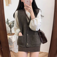 Slimming Polka Dot Shirt Simple Temperament
