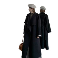 Fashionable Double-Faced Wool Coat For Women