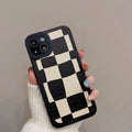 Black And White Lattice Mobile Phone Case