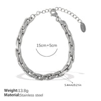 Exaggerated Hip-hop Style Chunky Chain Bracelet And Necklace Set, Simple, Unique, And Fashionable