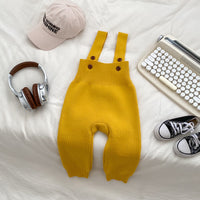 Ins Style Baby Autumn Clothing Knitted Bib Jumpsuit