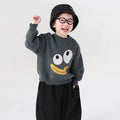 Cute Patterned Crew-neck Top For Boys
