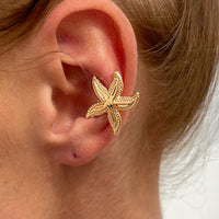 Resort-style Starfish Shell C-shaped Ear Clip