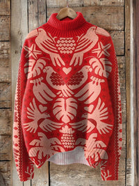 Women's Simple Printed Casual Coat Cardigan Sweater