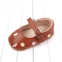 Baby Girl Soft Bottom Embroidered Flower Breathable Toddler Shoes