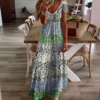 European And American V-neck Women's Dress