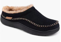 Mens Home Slippers With Non-Slip Warm Fleece-Lined Suede Upper