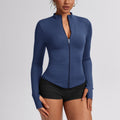 Figure-flattering Zip-up Sports Jacket