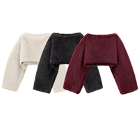 Artificial Fur Effect Temperament Versatile Short Top