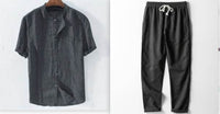 Men's Shirt New Short Sleeve Summer Stand Collar