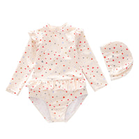 Girls' One-piece Quick-drying Long-sleeved Swimsuit