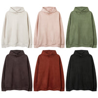 Hooded Sweater Loose All-matching Solid Color Men