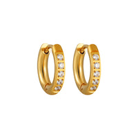 Light Luxury High-End Sparkling Diamond Earrings For Women Stainless Steel