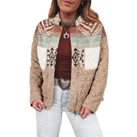 European And American Fashion & Trend Printed Warm Jacket
