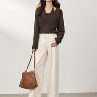 Winter New Lazy Wind Design Sense Loose Cropped Sweater