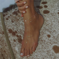 Women's European And American Titanium Steel Rhinestone Zircon Anklet