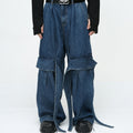 American Niche Deconstructed Design Loose Washed-out Jeans