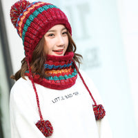 Knitted Hat And Scarf Set