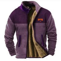 Zipper Sweater Men's Spring And Autumn Printed Turtleneck