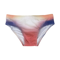 Gradient Color Matching Low Waist Beach Sports Triangle Men's Swimming Shorts