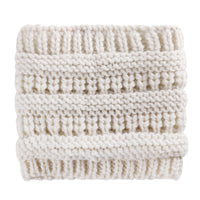 Knitted Hat With Hair Extensions Wool Sleeve Warm