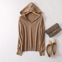 Pure Wool Skin-friendly Front Line Ready-made Garments Hooded Sweater