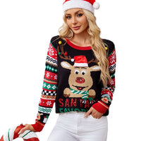 European And American Leisure Christmas Elk Pullover