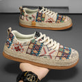 Men's Lightweight Linen Breathable Grass Woven Fishing Shoes