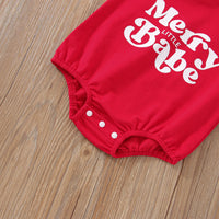 Christmas Alphabet Print Panel Sleeve Long Sleeve Set