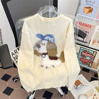 American Girls Retro Plush Puppy Brocade Sweater