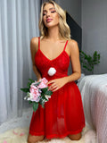 European And American Style V Neck Lace Suspender Nightdress Suit
