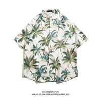 Hawaiian Ice Silk Short Sleeve Shirt Men