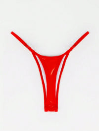 Swim Trunks Sexy Lady's Briefs Solid Color T-back