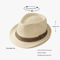 Straw Beach Summer Sun For Men And Women Sun-protective Fedora Panama Hat