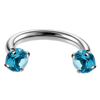 Stainless Steel Piercing Ornaments Round Double Zircon Nose Ring U-shaped Nose Ring