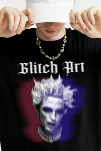 Men's Rock Portrait Printing T-shirt Loose