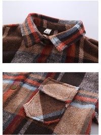 Girls' Plaid Shirt Mid-length Fashion Dovetail