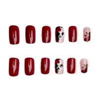 Halloween Nail Stickers Wine Red Shiny Patch