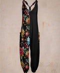 Summer Women's High Waist Sports Straight Wide Leg Pants Jumpsuit