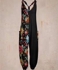 Summer Women's High Waist Sports Straight Wide Leg Pants Jumpsuit
