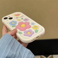 Simple Cute Three-dimensional Flower Phone Case