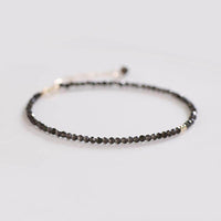 Ultra-fine Natural Obsidian Anklet For Women