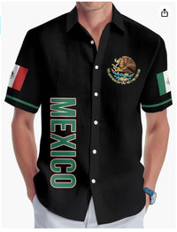 Plus Size Men's Fashion Digital Printing Short Sleeve