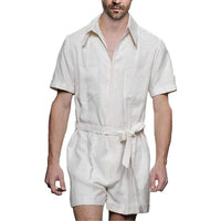 Casual Sports Jumpsuit Suit Men's Loose Short Sleeve T-shirt Shorts Set Suit