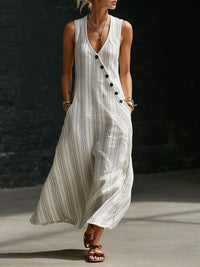 Loose-fitting V-neck Cross-over Shirt And Wide-leg Pants