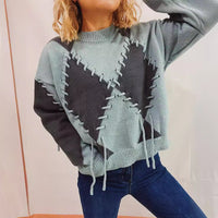 Fashion Personality Knitted Pullover Sweater Women