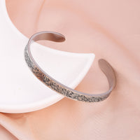 Stainless Steel Fashionable And Versatile Arabic-Script Open Bracelet