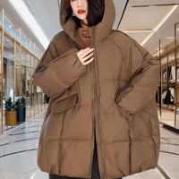 Plus-size Down Jacket In Anhui Red Casual Fashionable Extra-thick And Super Warm