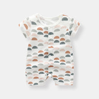Bamboo Fiber Baby Clothes Summer Short Sleeve